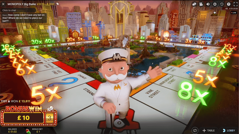 Monopoly Big Baller бонусный раунд